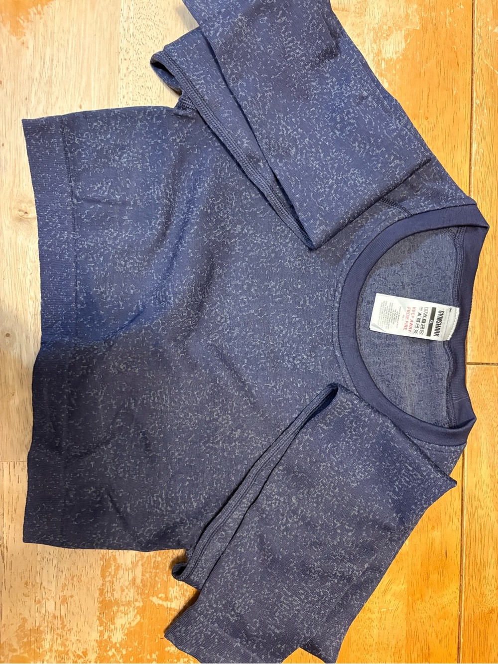 Gymshark Women's Long Sleeve Heathered Navy Top